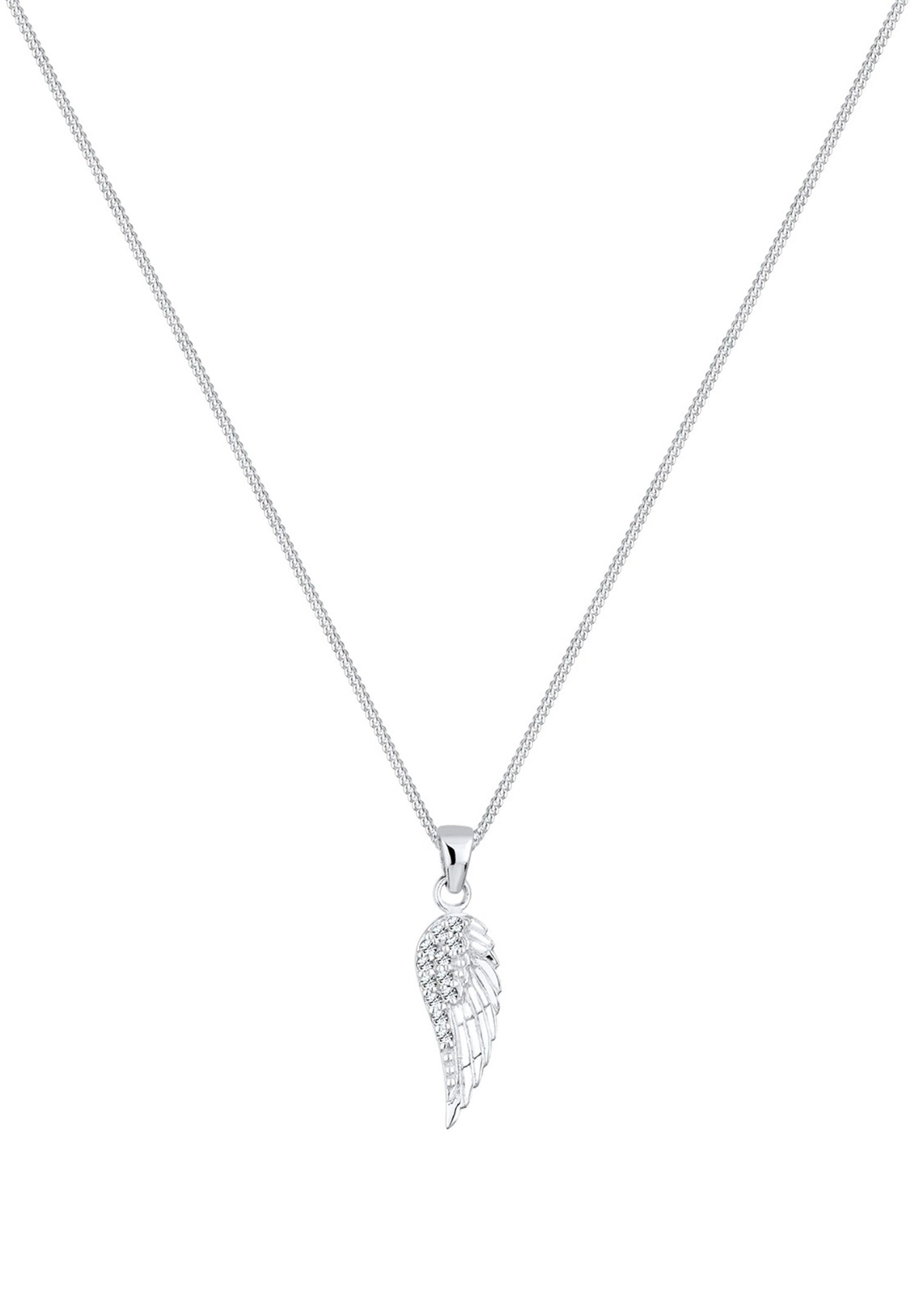 Elli Femmes Pendentif Aile avec Cristaux en Argent Sterling 925