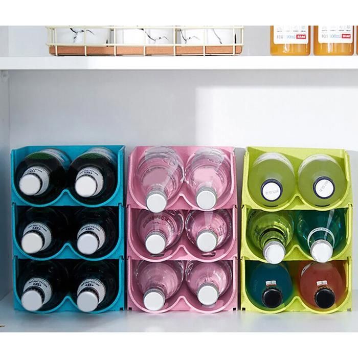 Juego de 3 cajas apilables para guardar botellas de cerveza y latas de bebidas YYV