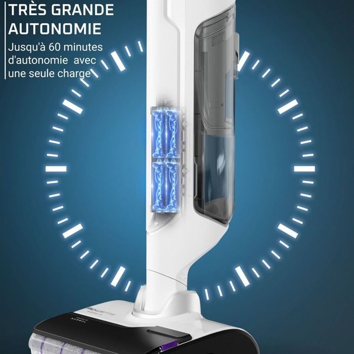 Rowenta X-Clean 10, draadloze stofzuiger en wasmachine, 60 min, reinigt in één keer GZ7035WO