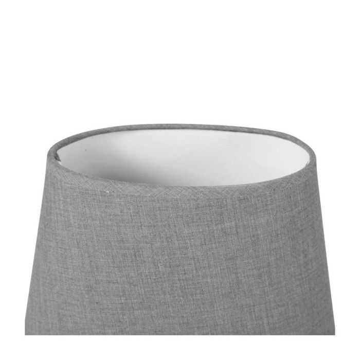 Pantalla de lámpara ovalada, gris claro, para lámpara, base de 20,5 cm, casquillo E14.