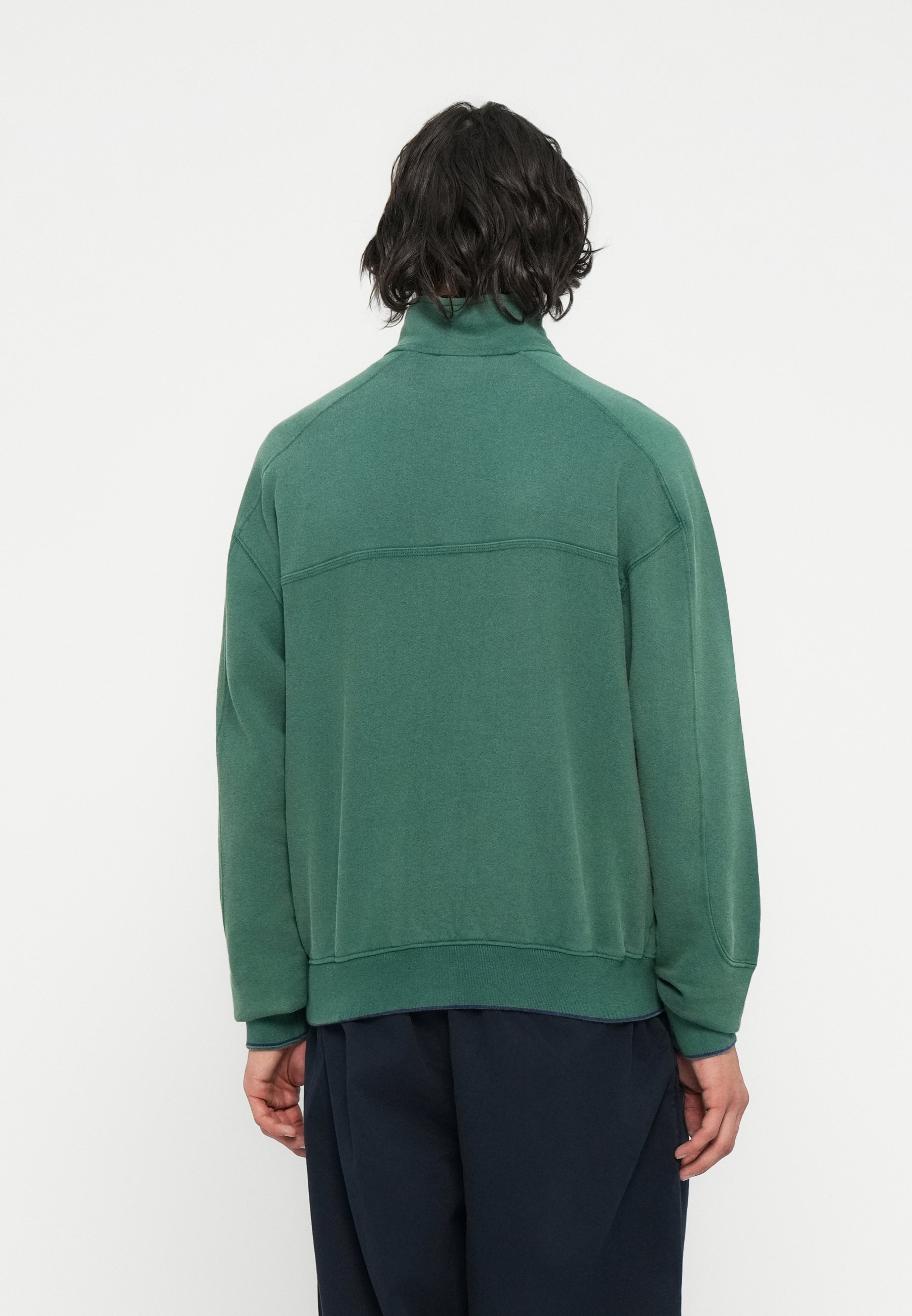 iets frans... Sweat-shirt unisexe à fermeture éclair quart de tour - vert