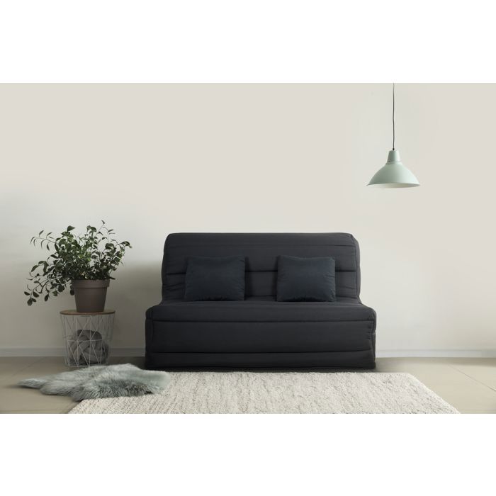 CECILIA BZ convertible sofa bed - RELAXIMA - Sleeping area 140 x 190 cm, pearl black