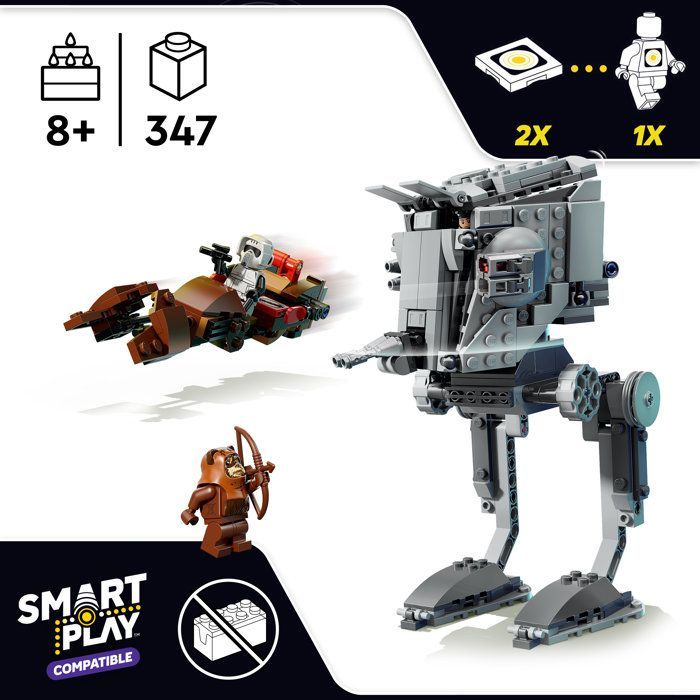 LEGO Star Wars SMART Play: AT-ST Angreb på Endor - Legetøj egnet til alderen 8+ 75424
