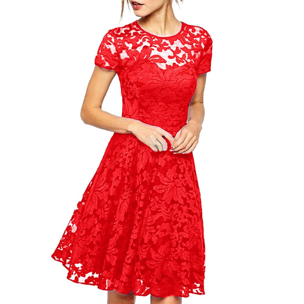 Robe courte de luxe à manches courtes pour femme, robe à col rond pour femme, robe d'été en dentelle bleue, robe d'été pour femme, robe sukienka vestidos 4