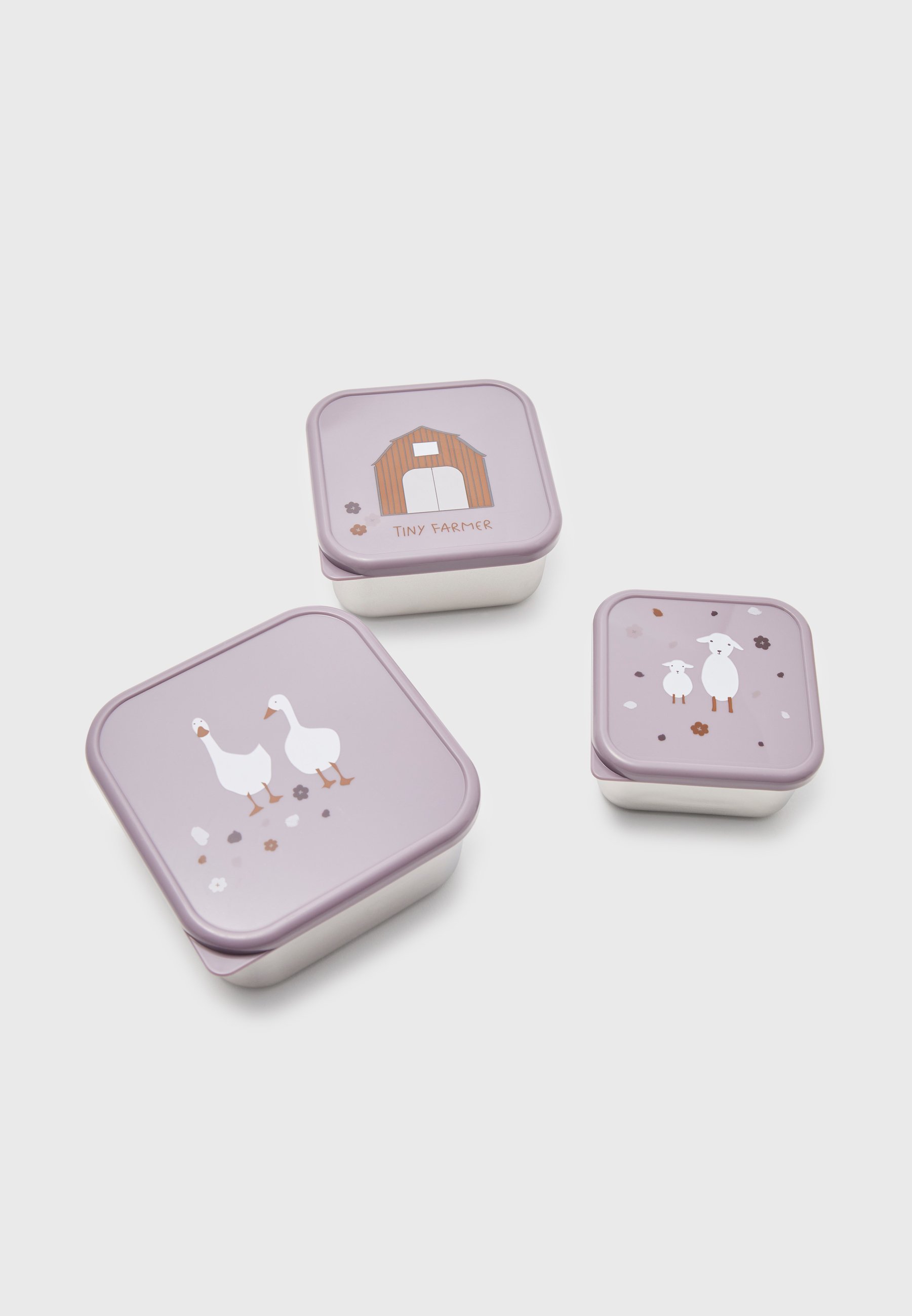 Lässig SNACKBOX SET - Lunchbox - lila