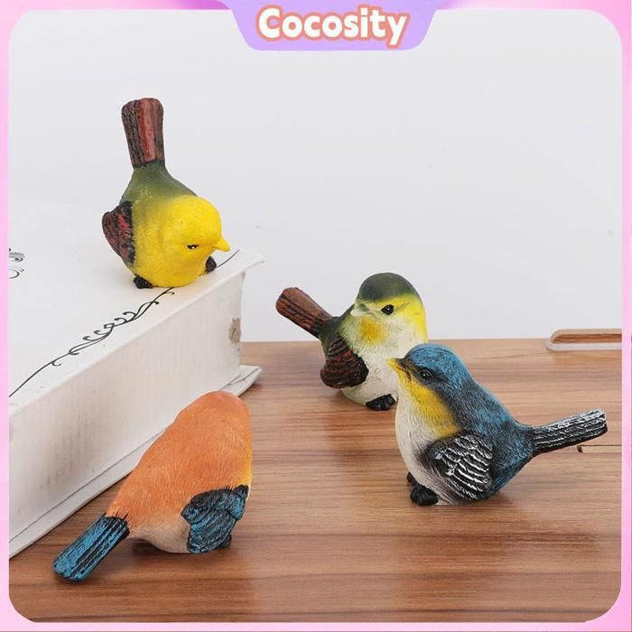 Figuritas de pájaros de resina, decoración para jardín y césped, artículos para el hogar.