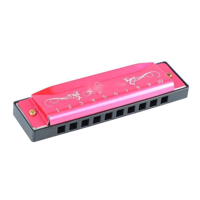 Armonica a bocca Omabeta a 10 fori e 20 toni in Do, standard professionale, con custodia per spartiti, oro rosa.