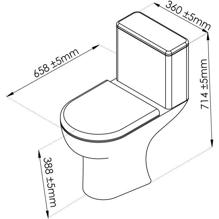 ONDEE - Vaso Sanitário Ecológico SH Branco com borda