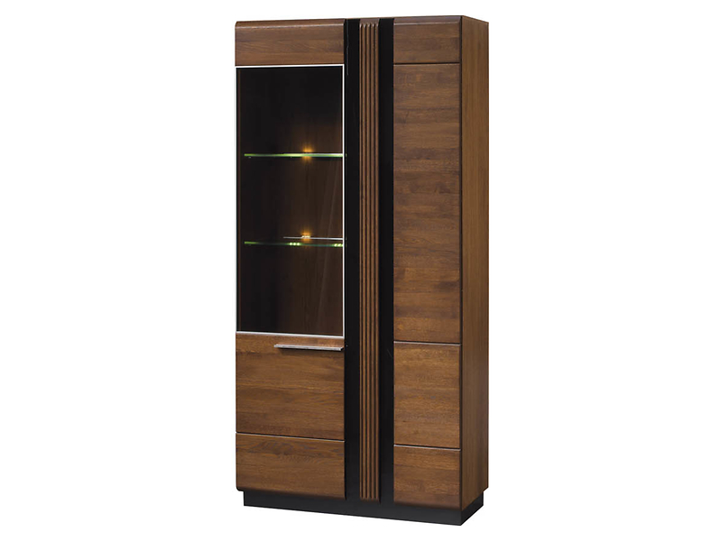 Witryna Porti-12 95 cm z 2 drzwiami dąb antyczny
