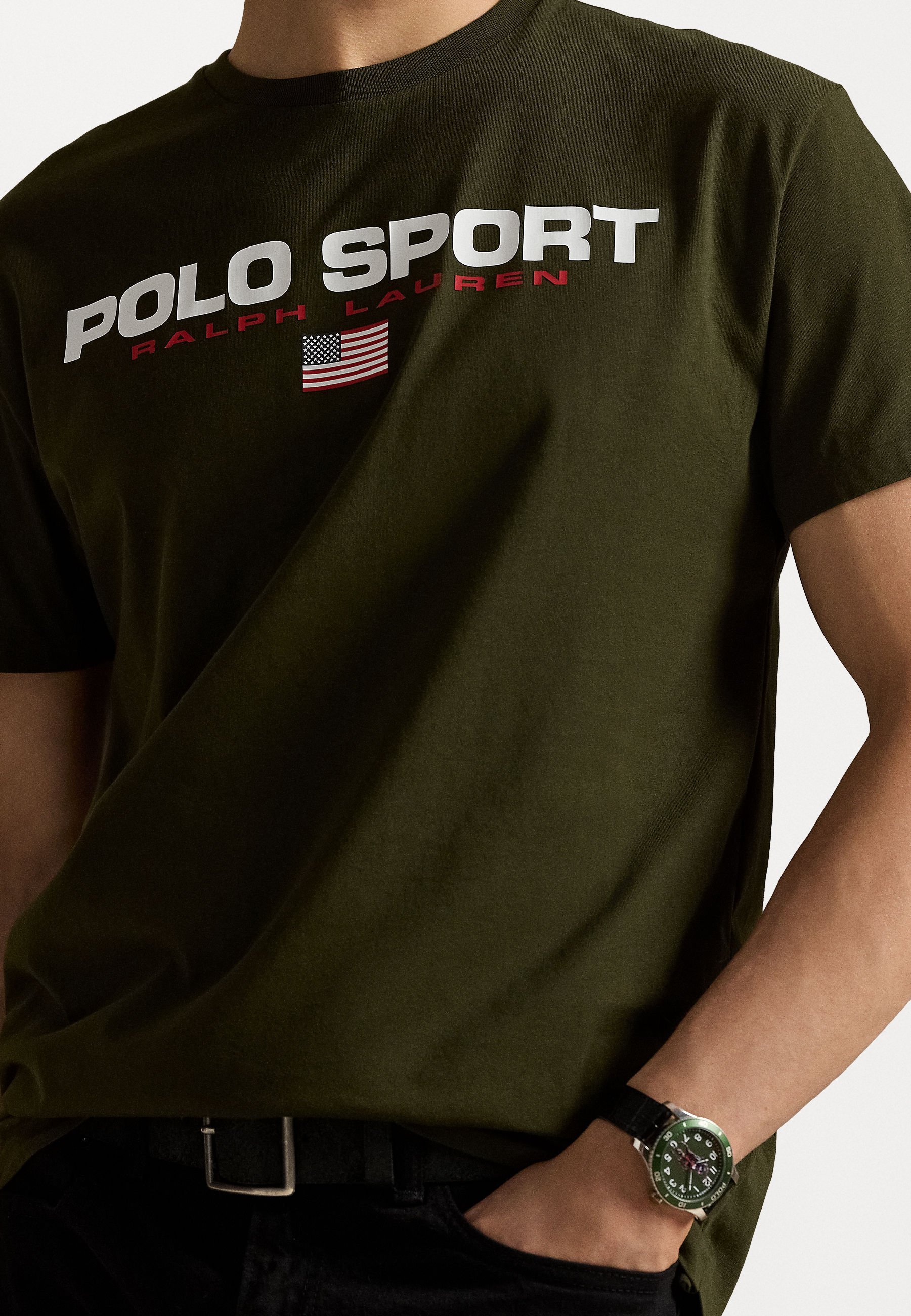 POLO RALPH LAUREN CLASSIC FIT POLO SPORT JERSEY T-SHIRT - Triko s potiskem - black