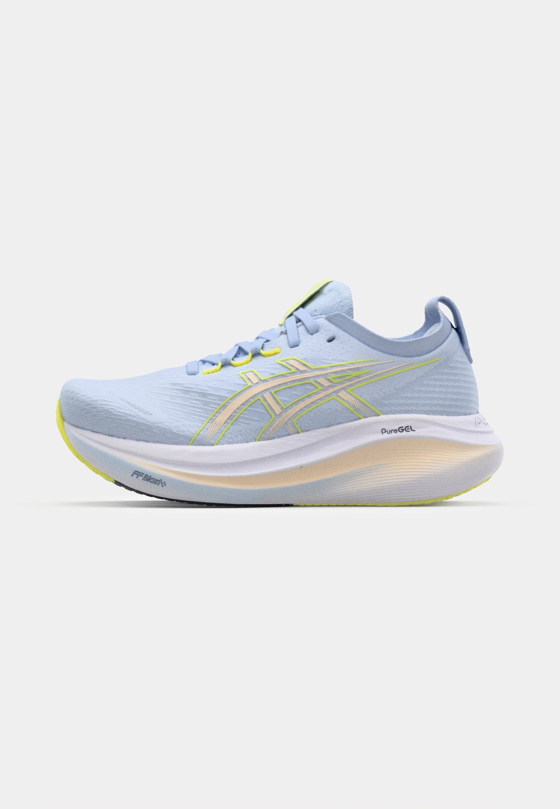 ASICS GEL NIMBUS 27 - Hardloopschoenen voor op de weg - blauw verloop/parelroze