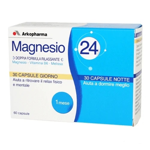 ARKOPHARMA Arkopharma Magnezij 24 60 kapsul za telesno in duševno sprostitev