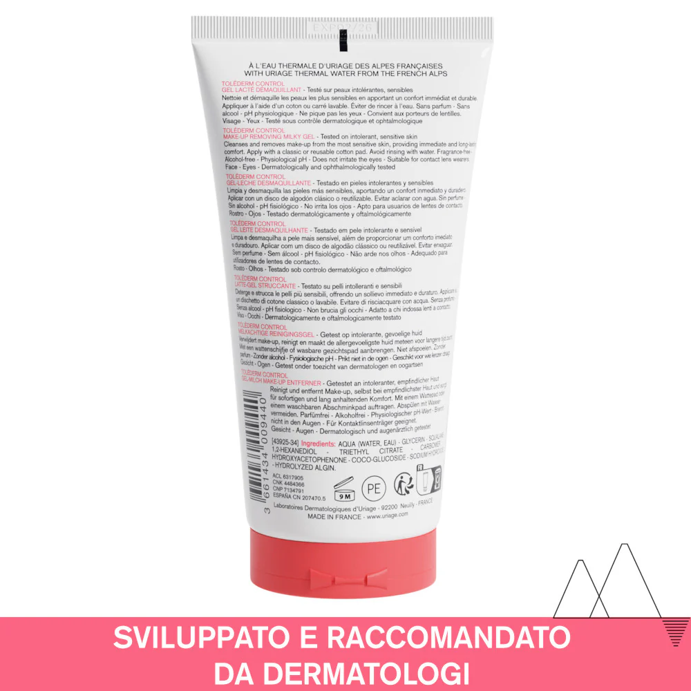 TOLÉDERM CONTROL Toléderm Control Gel Latte Struccante Lenitivo - Latte detergente viso