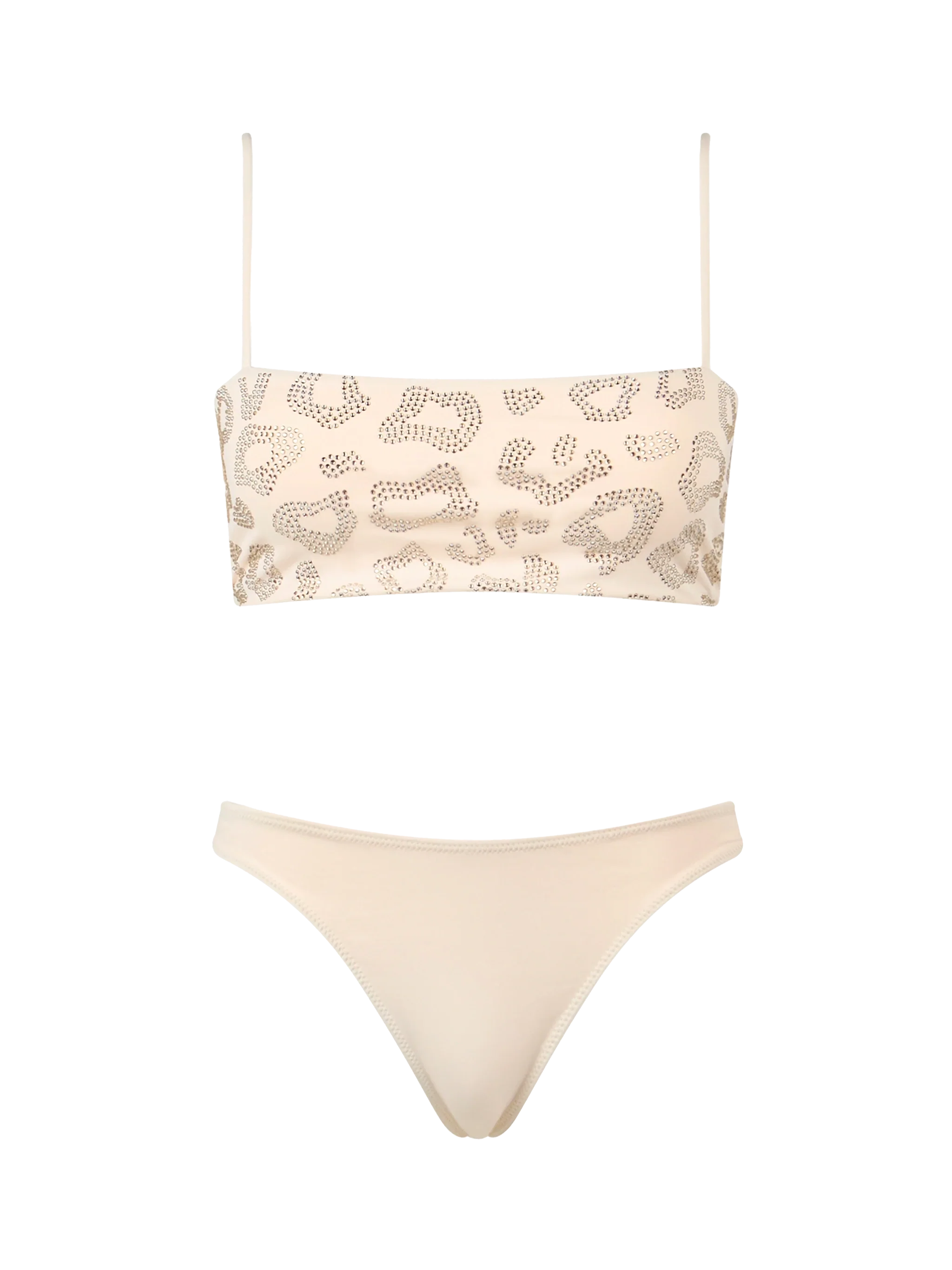 Bikini da donna a fascia animalier Athena Naomi con strass