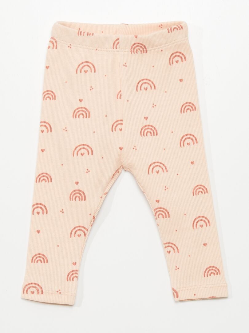 Conjunto de moletom e calça - 2 peças - BEGE
