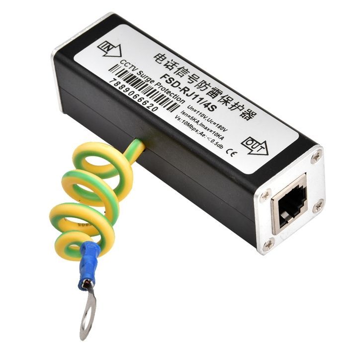 RJ11 overspanningsbeveiliging voor telefoon en verlichting, 110V bliksembeveiligingsapparaat