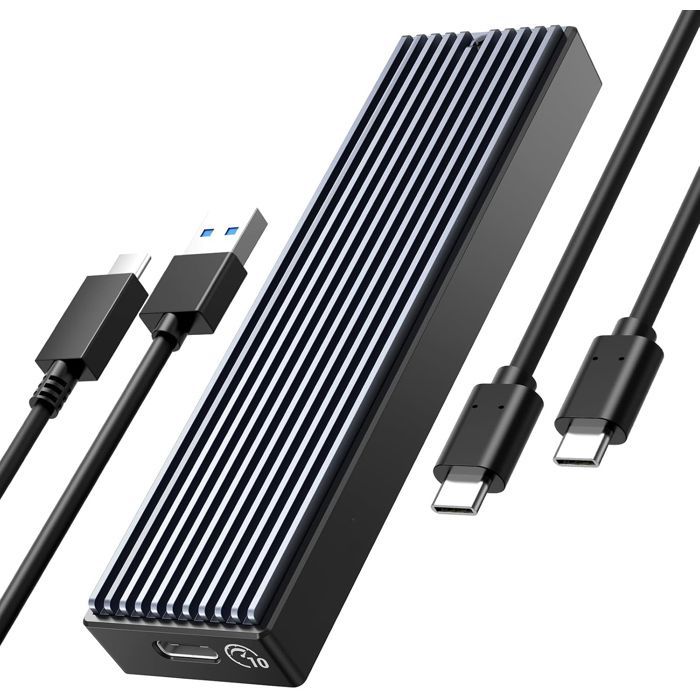 Box esterno per hard disk, box per SSD M.2 NGFF, 5 Gbps, USB 3.1 Gen 2 - per SSD con chiave M+B e chiave B 2230/2242/2260/2280