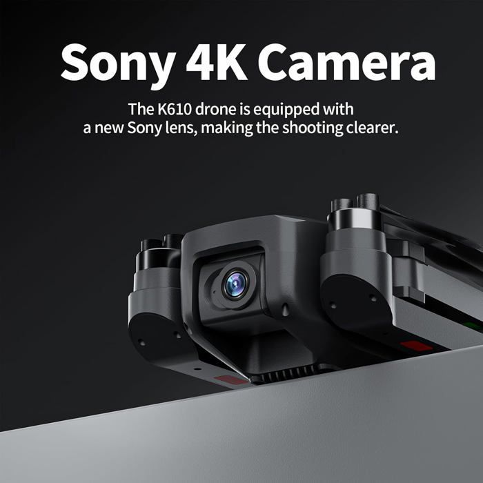 Drone GPS com câmera 4K - ZVVN - Dobrável - Menos de 249g - Câmera 4K UHD - Ângulo amplo de 120° - Inclinação ajustável em 90°