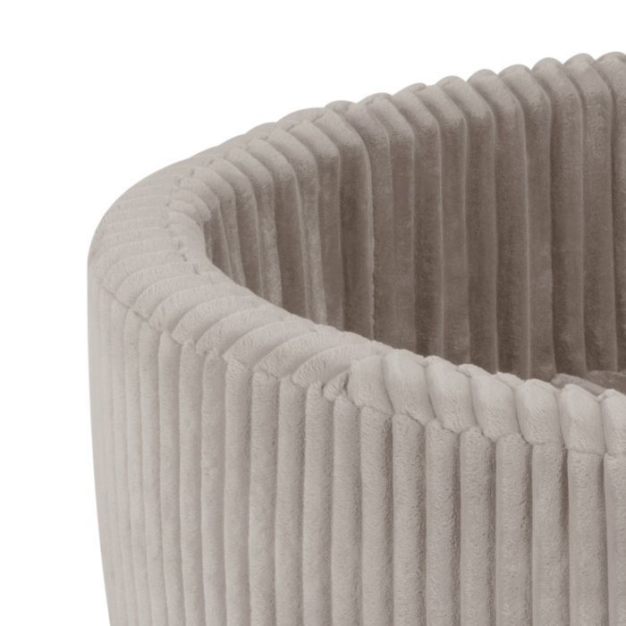 Piscina de bolas redonda MISIOO para bebés y niños, pana gruesa, color beige, 90x30 cm, 200 bolas: dorado/blanco perla/transparente.
