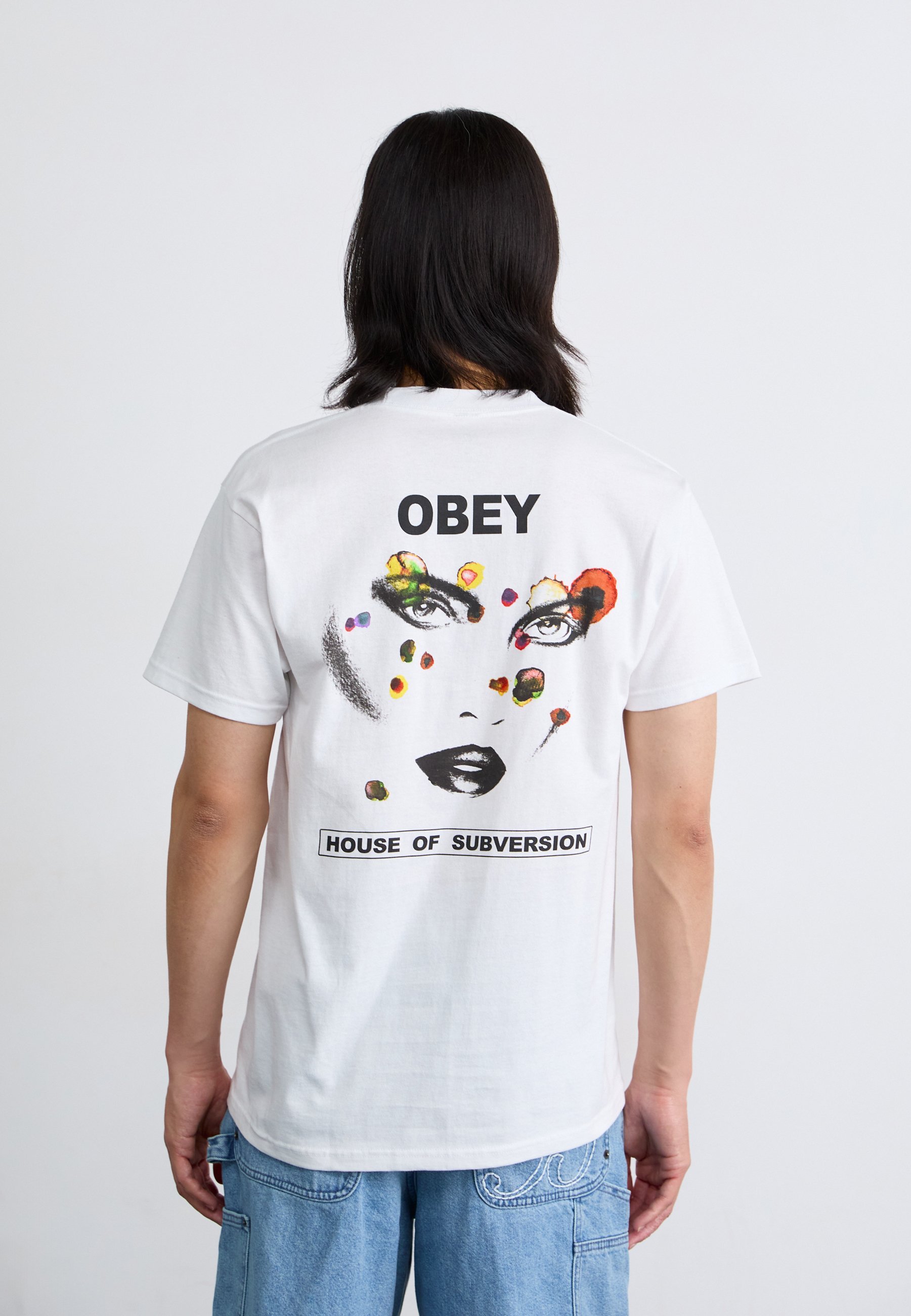 Obey Clothing HOUSE OF SUBVERSION - T-shirt met print - wit