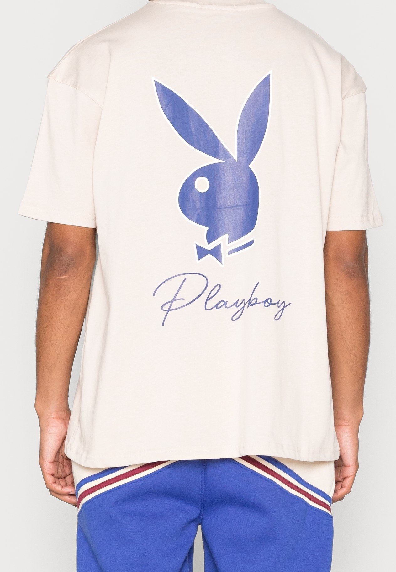 T-shirt met dreigingsprint - wit