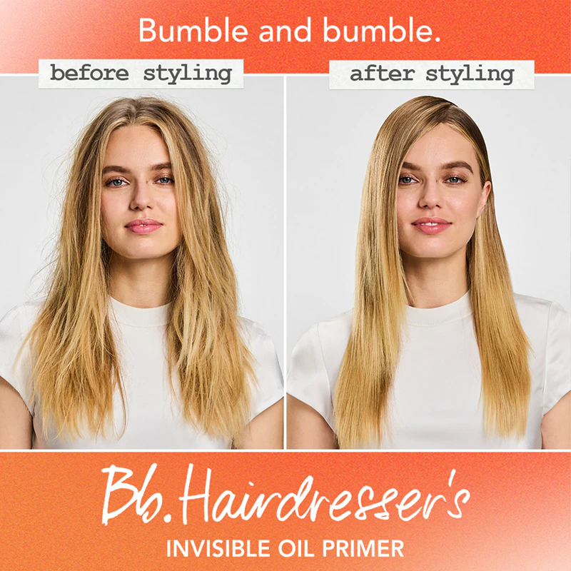 Use o spray Bumble and bumble Hairdresser's Invisible Oil Heat/UV Protective Primer antes de estilizar para um cabelo com aparência impecável.