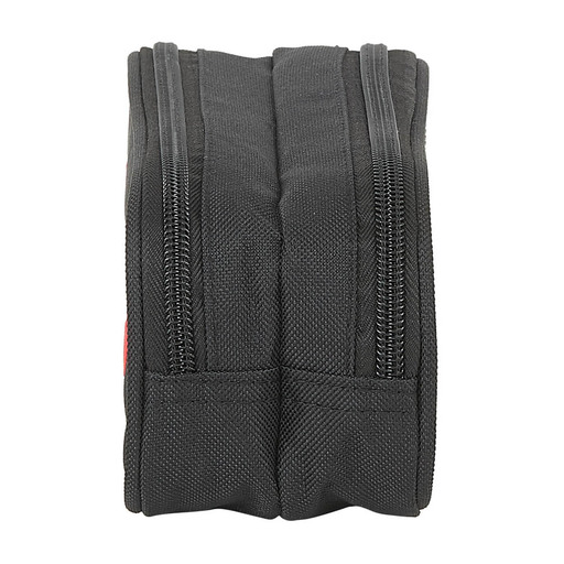  Estojo duplo para lápis Safta Atlético de Madrid Corporate, 210x60x80 mm, preto