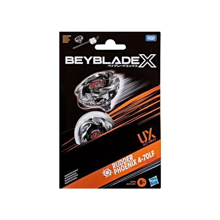 Set Beyblade X Rudder Phoenix 4-70LF UX con trottola - Trottola + lanciatore - Tipo attacco + 1 carta
