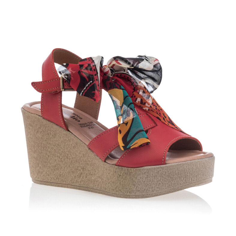 Rote Damensandalen / Zehenfreie Schuhe