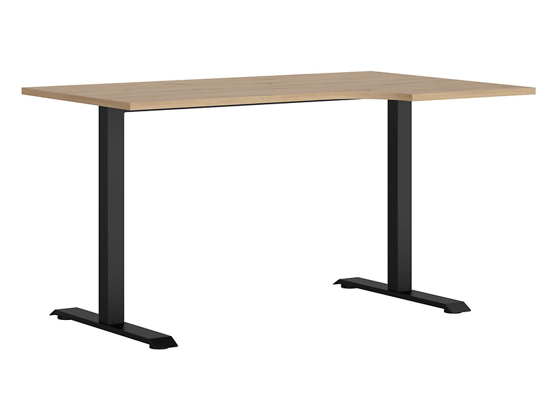 Biurko narożne Space Office 140 cm prawe dąb artisan