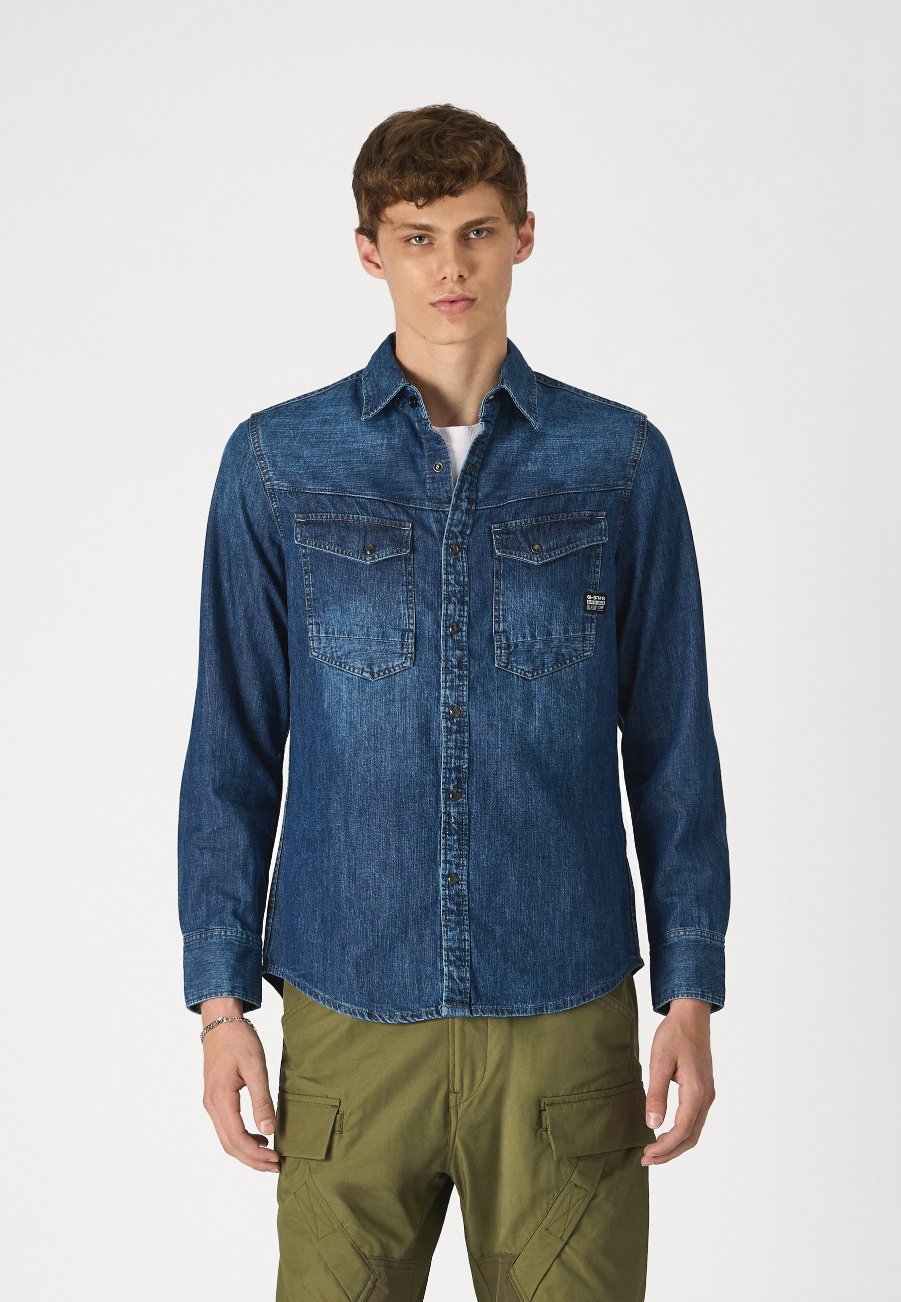 G-STAR DAKOTA SLIM SHIRT MET LANGE MOUWEN - Shirt - gedragen bij winderigheid