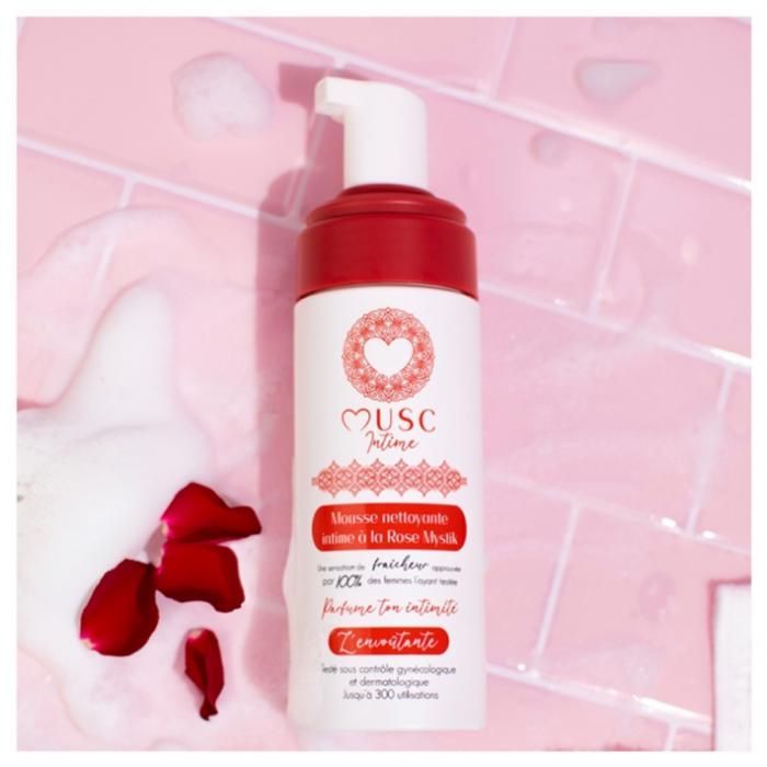 Espuma de Limpeza Íntima Musc Intime com Aroma de Rosa Mystik 150 ml