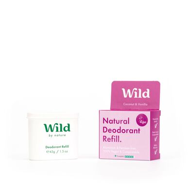 Wild Natural Deodorant Refill Kokos og Vanilje 40g