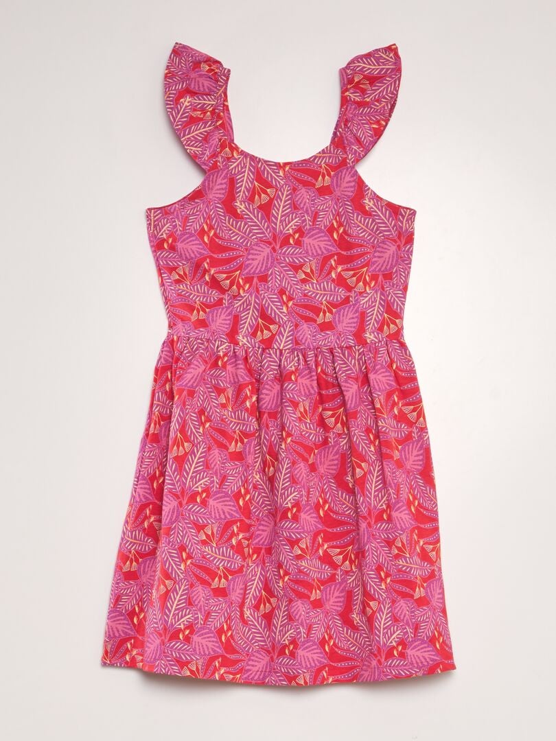 Vestido leve estampado - VERMELHO