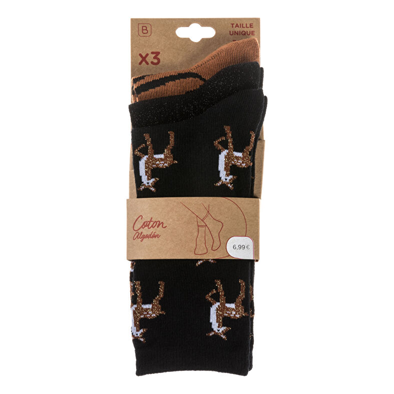 Calcetines y medias negras para mujer