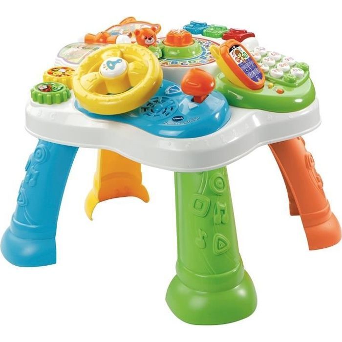 VTech kaksikielinen aktiviteettipöytä - Kaksikielinen aktiviteettipöytäni - Monivärinen - 100 % kaksikielinen - 9 kuukaudesta ylöspäin