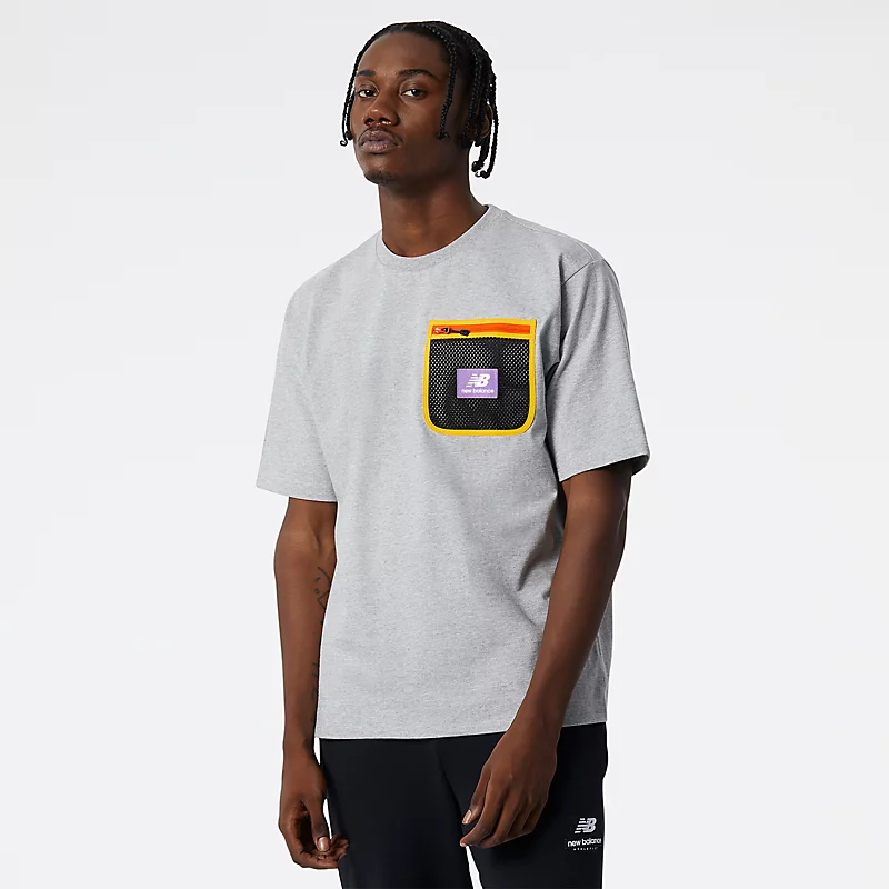 Camiseta con bolsillo NB AT - ATHLETIC GREY