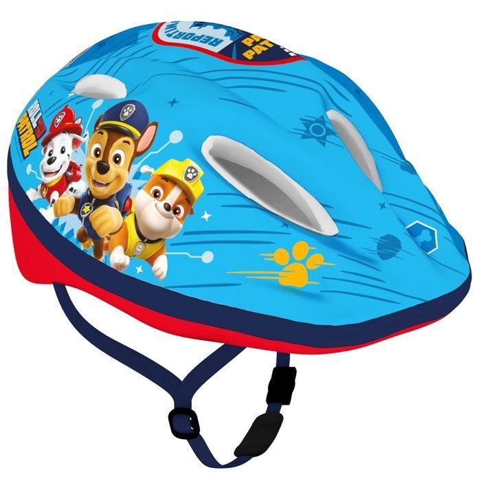 Paw Patrol Casque de vélo bleu pour enfant, garçon, réglable 52-56 cm
