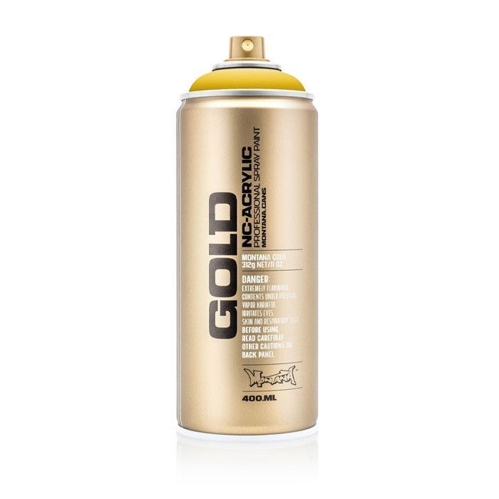 Sprühfarbe – Gold – Acryl – Banane – G1030 – 400 ml – Montana Dosen