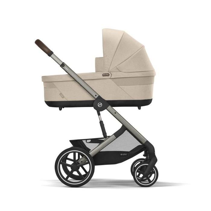 CYBEX - Cochecito Balios S Lux Trio + Silla de coche Cloud G Plus + Capazo S Lux Beige Almendra