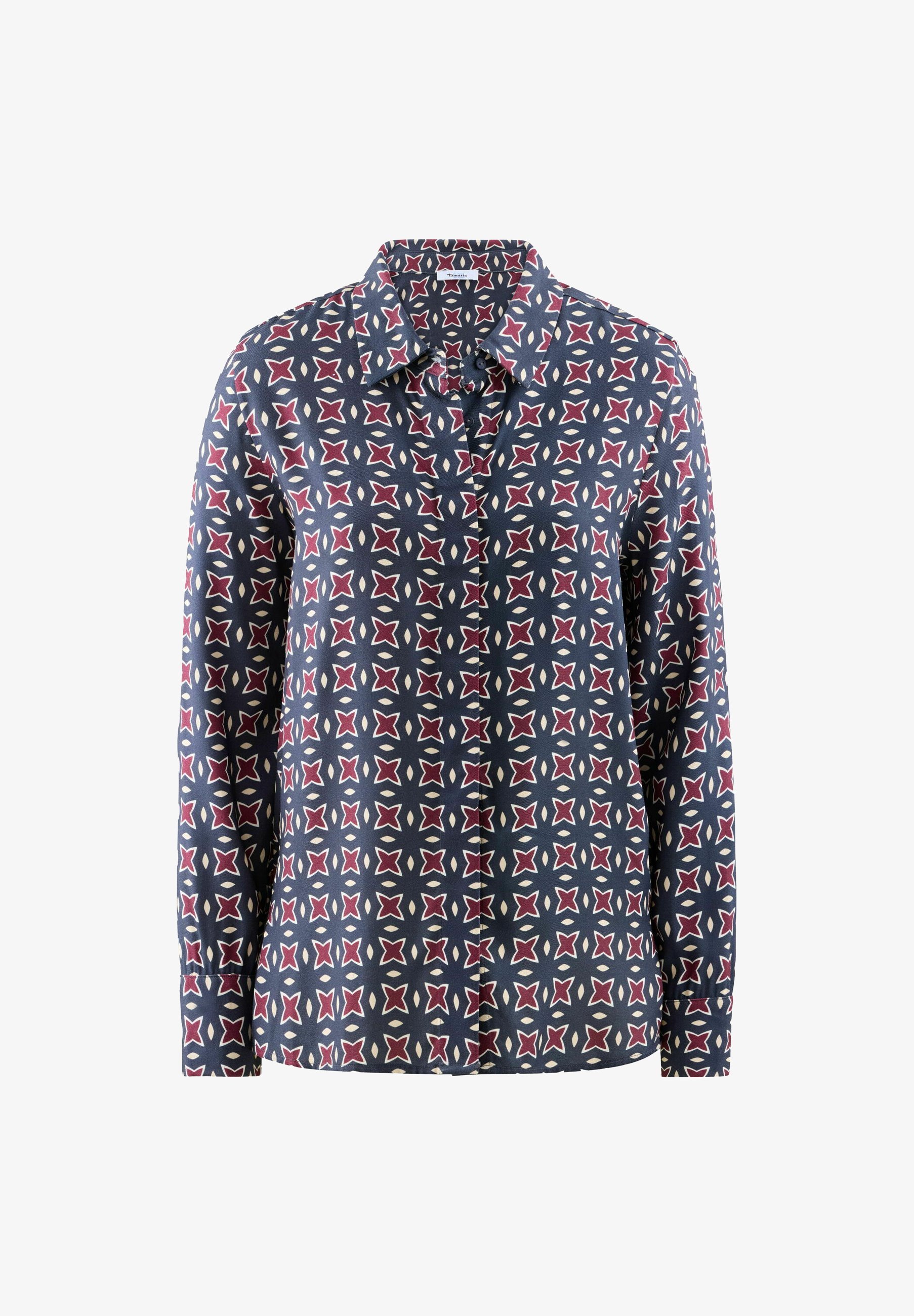 Tamaris Button-down blouse - night sky fig whitecap gray