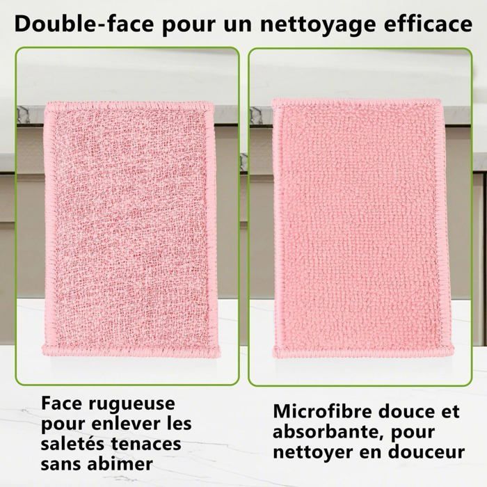 Spugne lavabili - WOODOURS - Microfibra ultra assorbente - Zero sprechi - Resistenti ai graffi