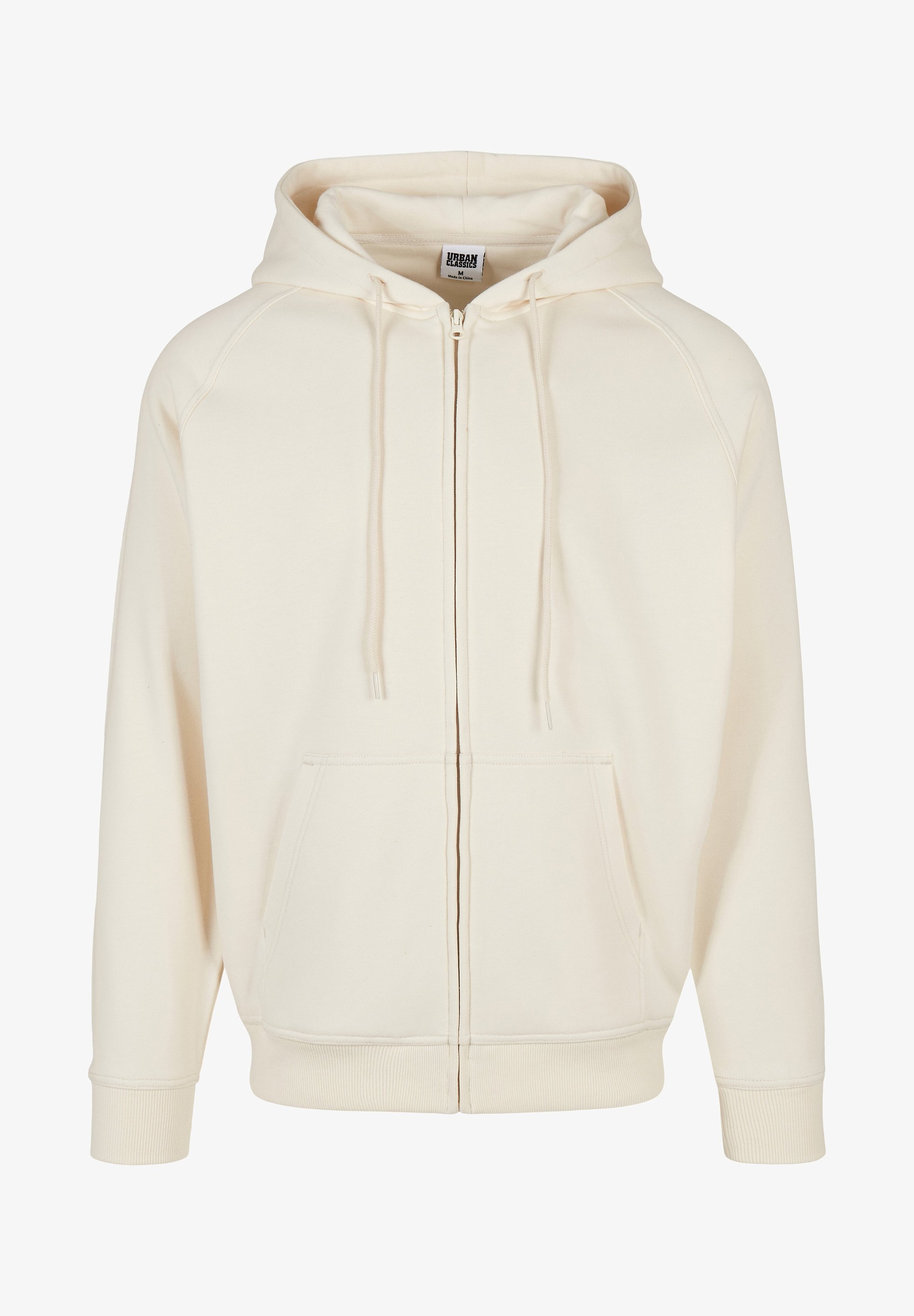 Urban Classics ZIP HOODY - Sweatshirt met rits - wit zand