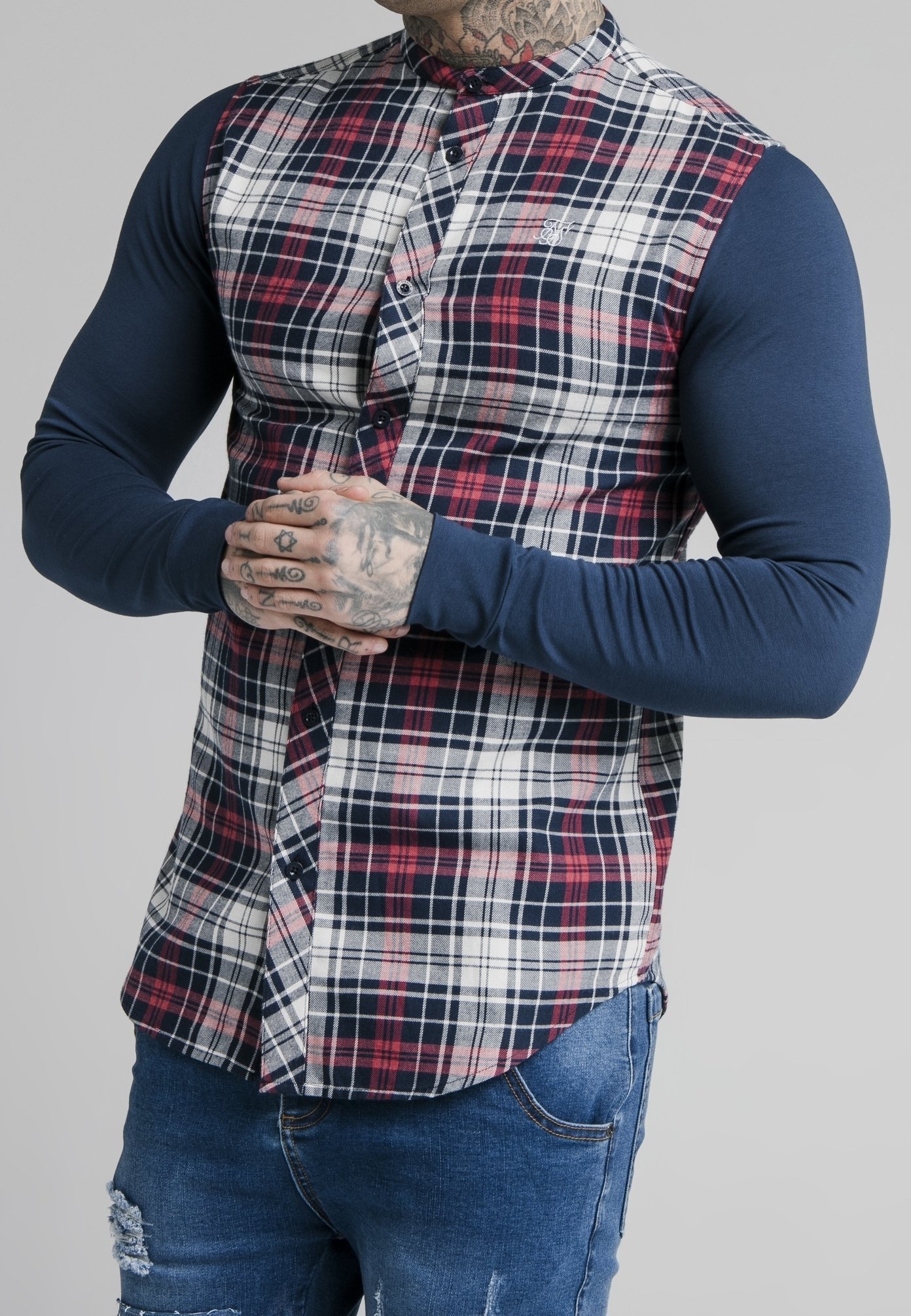SIKSILK shirt - donkerblauw