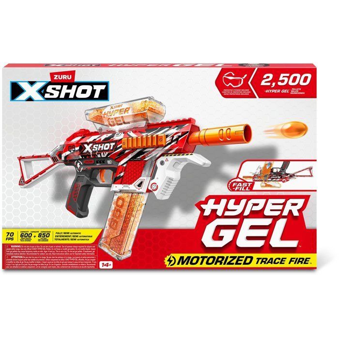 Pistola - ZURU XSHOT - Lançador Médio - 2500 bolinhas de gel