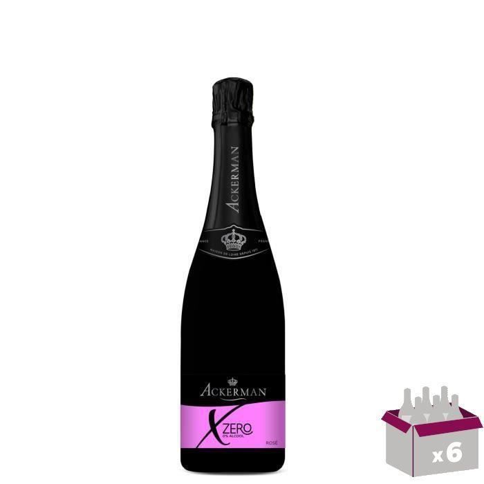 Ackerman X Zero Rosado sin alcohol - 75 cl x6