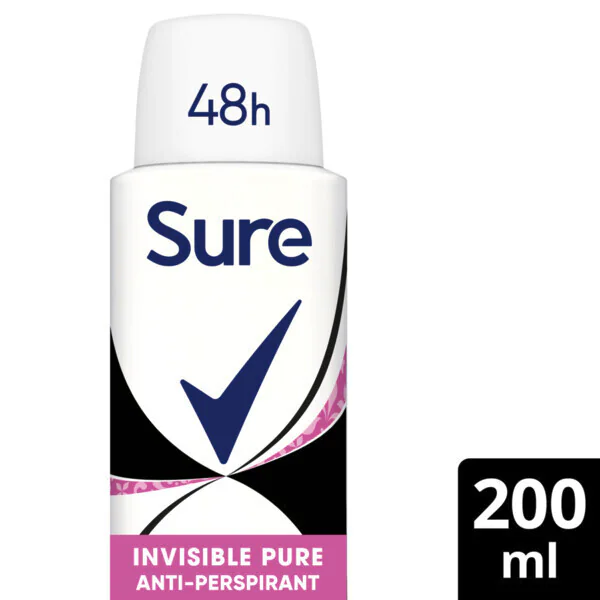 Sure antiperspirant v aerosóle Essential Invisible Pure 200ml