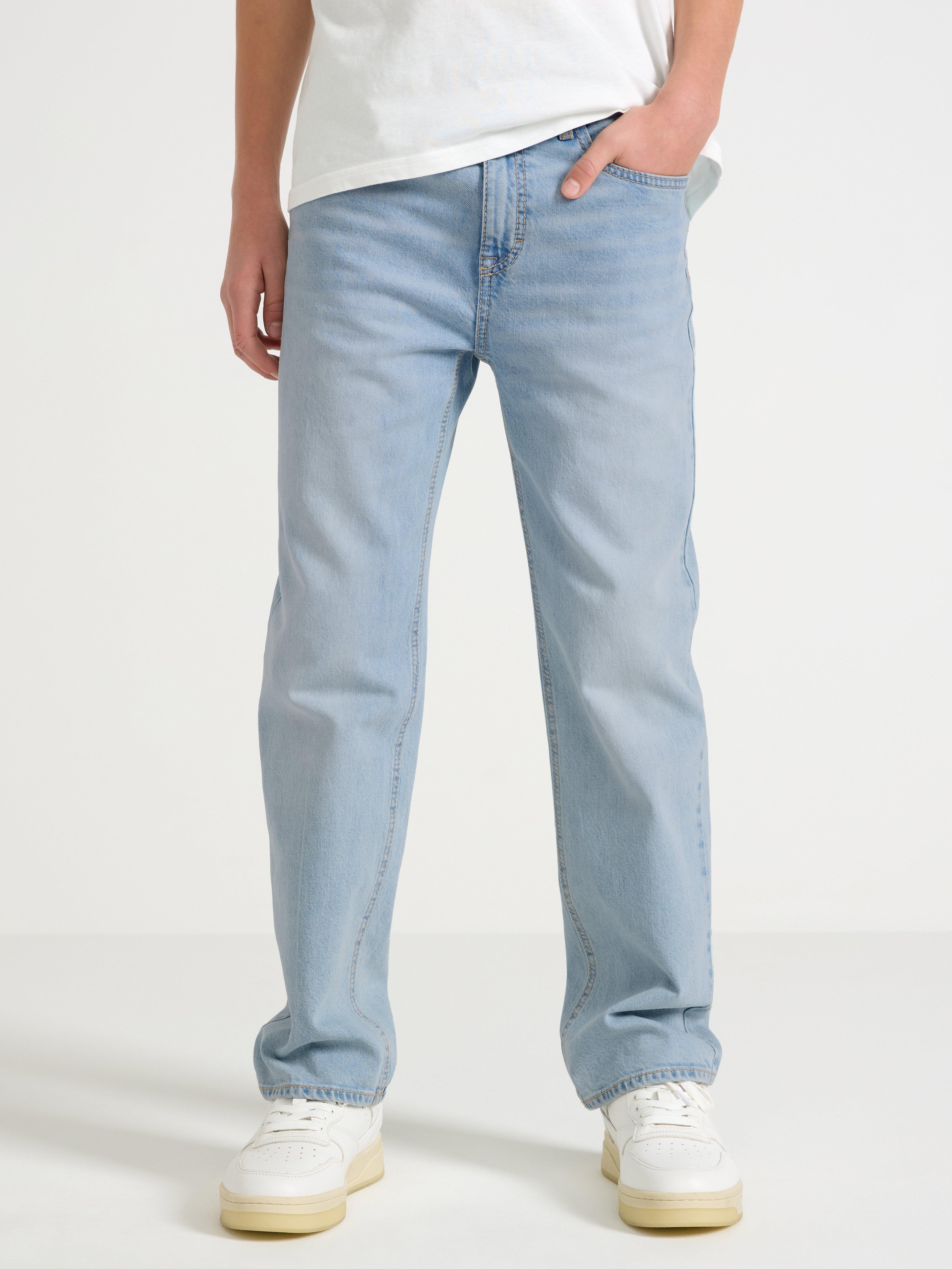 VILGOT Jeans rectos anchos regulares de mezclilla clara