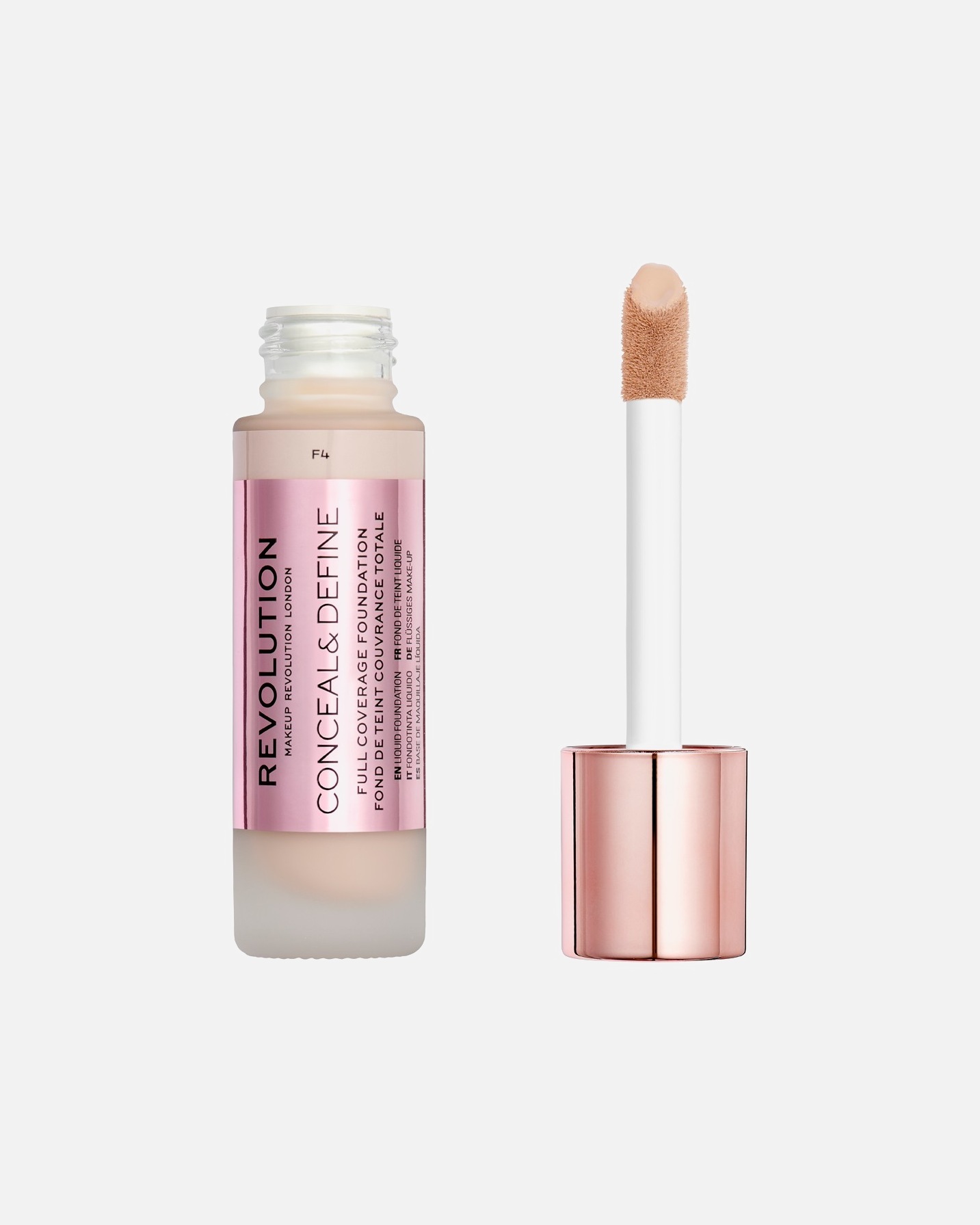 Revolution Foundation Conceal & Define tonālais krēms – 23 ml