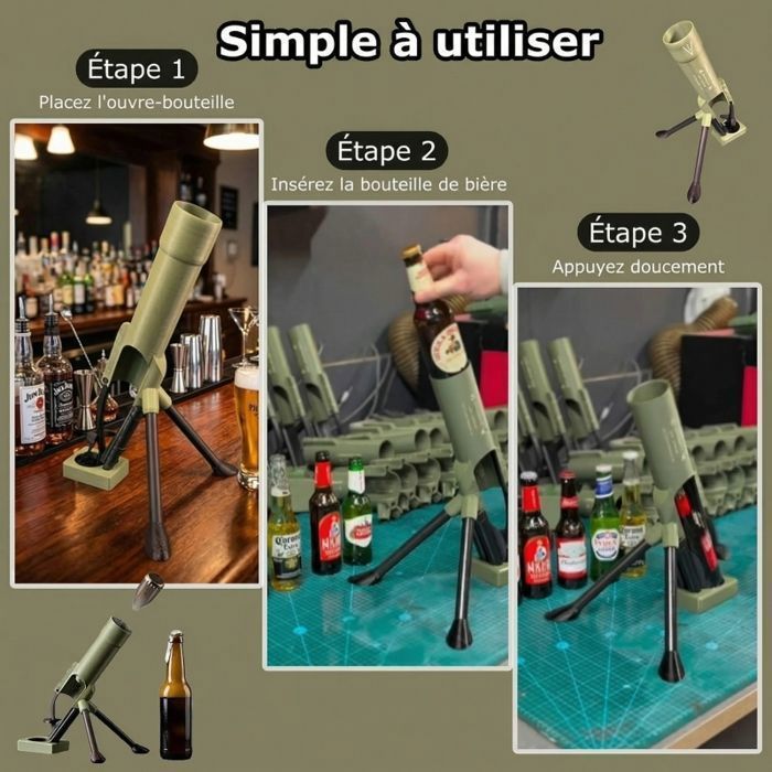 Bottle Opener - NAPASA - 51 mm Mortar - Automatic - Green - Durable